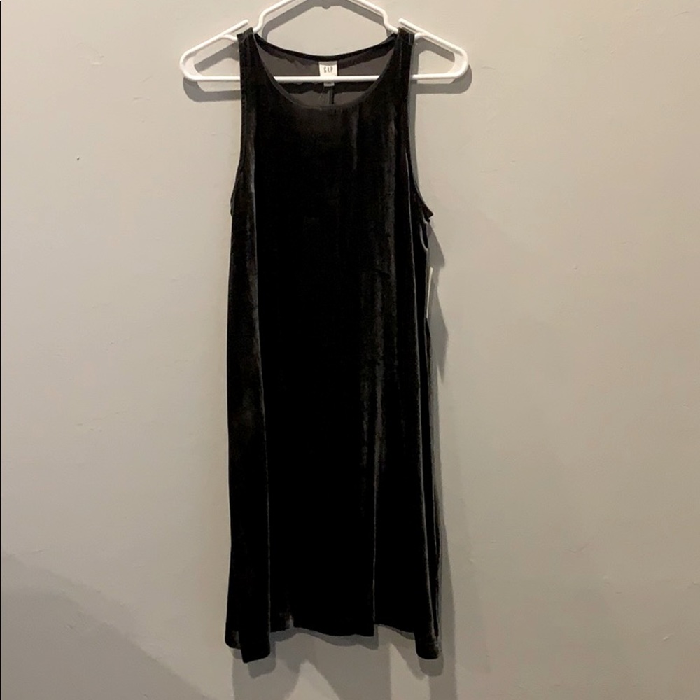 Gray velvet dress